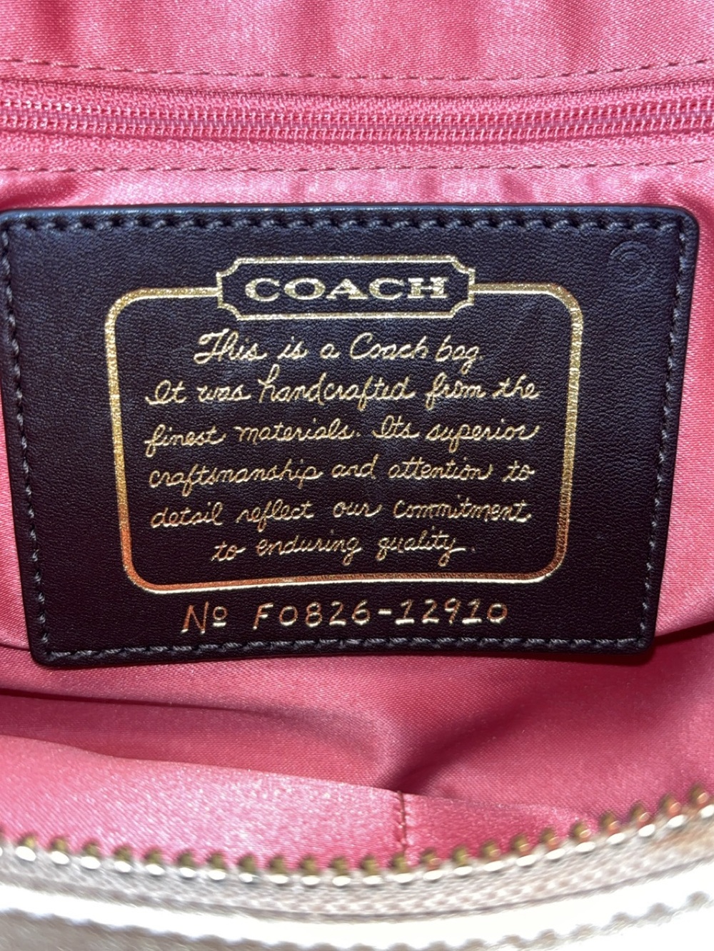 Coach 2008 Signature Stripe Studded Lurex Satchel w/matching wristlet EUC - Picture 14 of 15